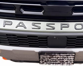 BDTrims 3D Domed Letters Inserts compatible with 2026+ Honda Passport Models - FRONT