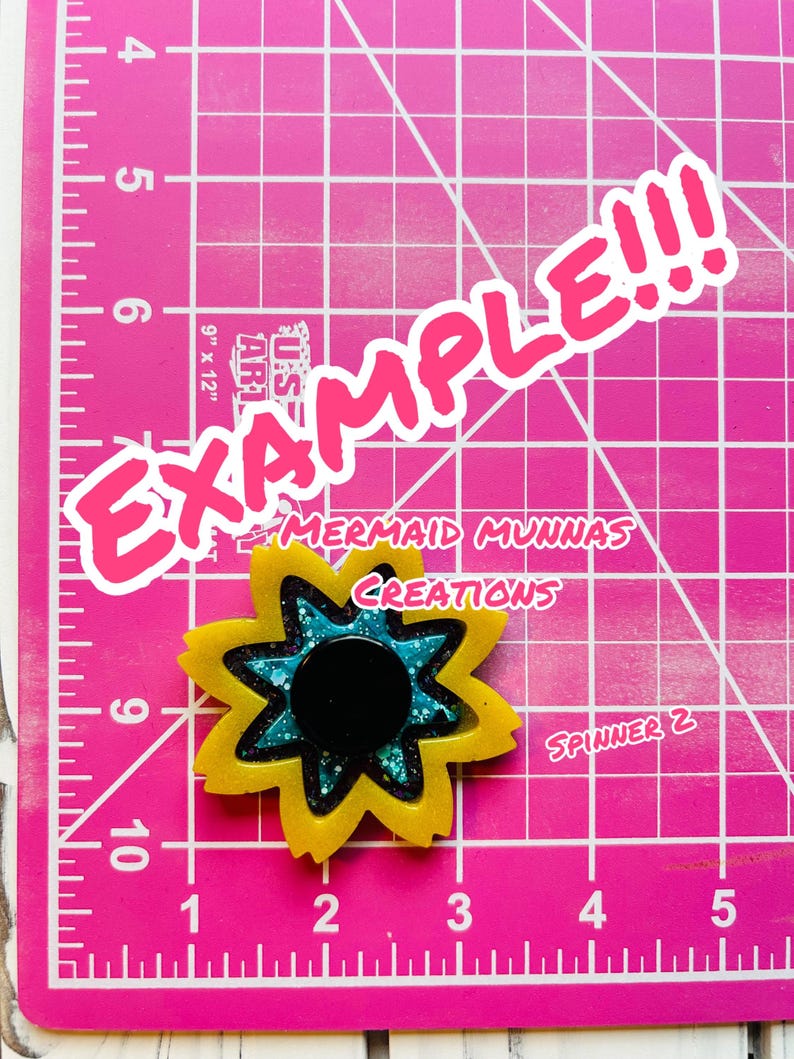 Customizable Epoxy Resin Sensory Fidget Toy Spinner. Personalized ...