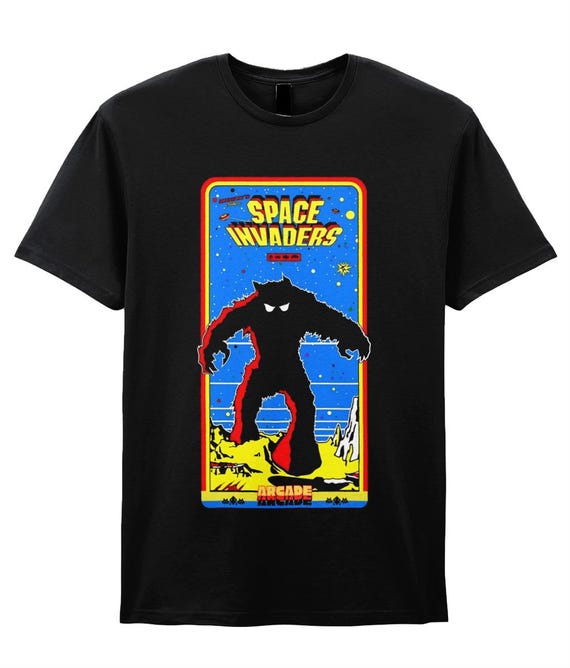 Retro Atari Space Invaders 1980s Gaming T-shirt | Gildan