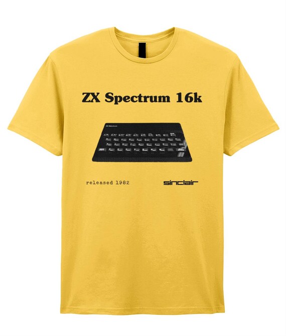 Tシャツ ZX Spectrum 16k Released 1982 Sinclair Retro Geek Vintage Gildan