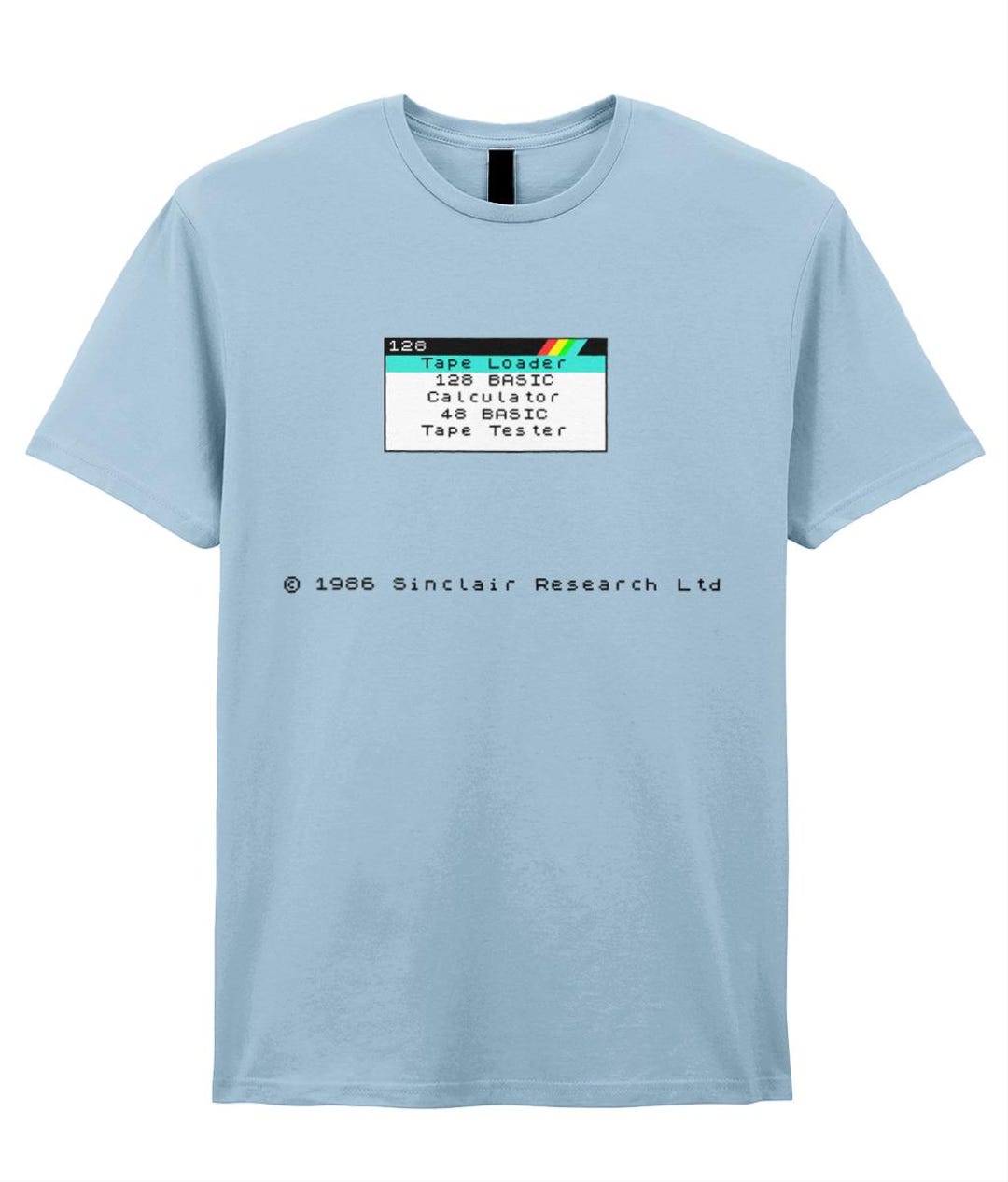 ZX Spectrum 128K Retro Gaming T-shirt: 1986 Pixel Screen, Gildan