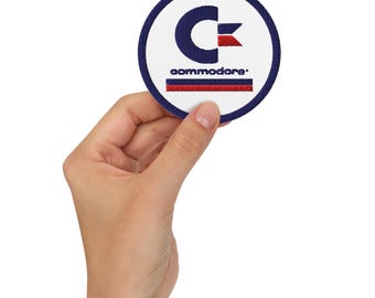 Vintage Commodore 64 Embroidered Logo Patch - Retro Computer Gaming Collectible