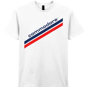 Commodore 64 Diagonal Logo Retro C64 T-shirt Gildan SoftStyle®