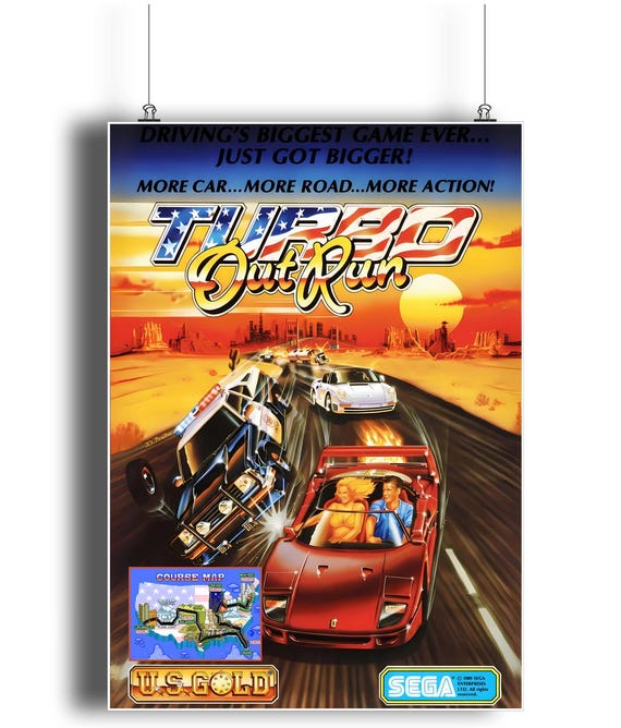 Mega drive ターボアウトラン アウトラン ポスター ターボアウトラン