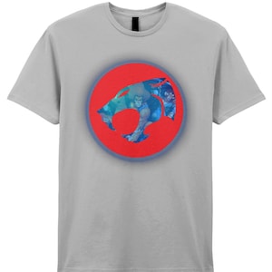 Thundercats Retro T-Shirt 1980s Cartoon Logo Ringspun Cotton Geek Tee Game Re-Design Gildan SoftStyle