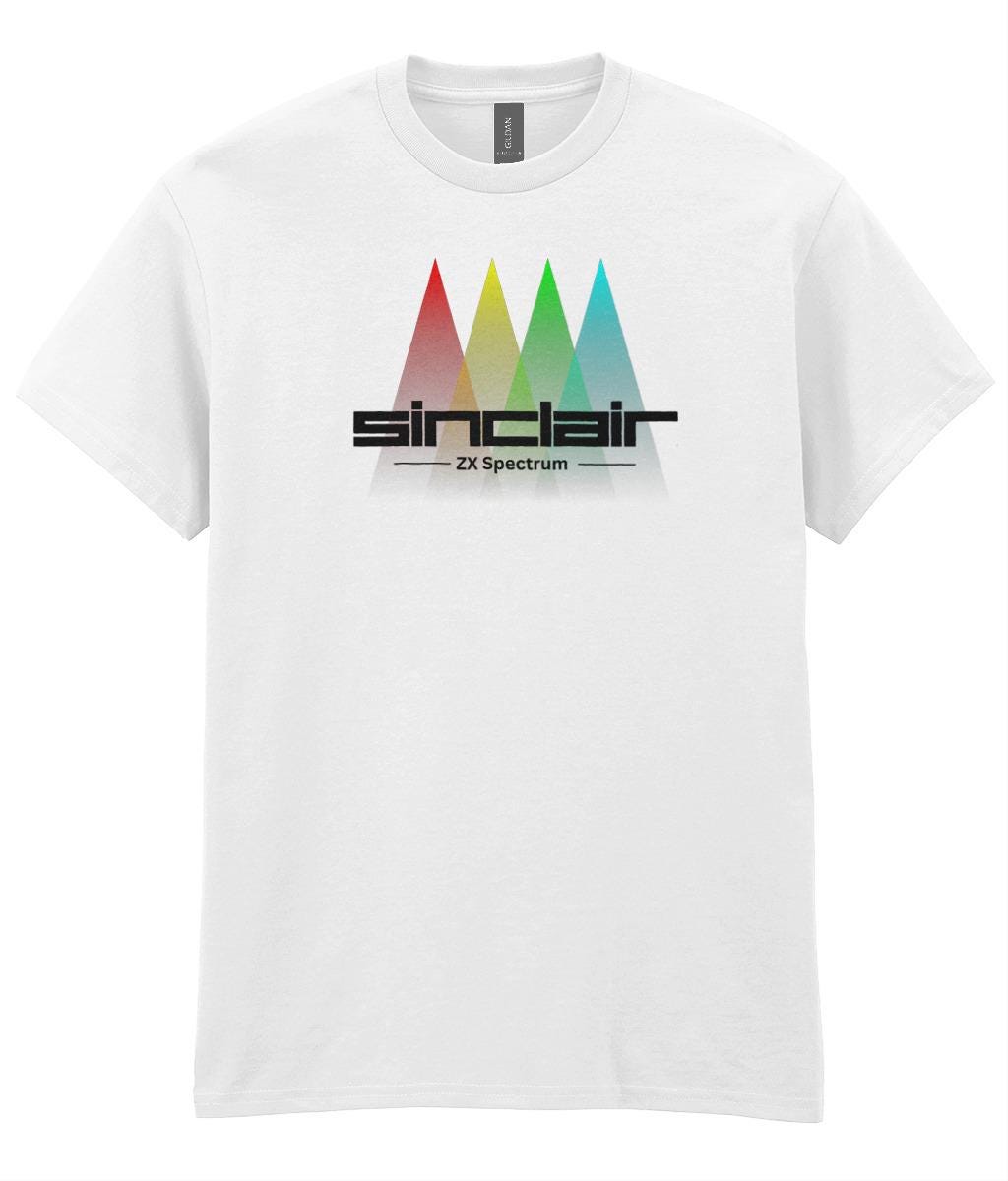 シャツ ZX Spectrum Retro T-shirt Gildan Heavy Cotton Sinclair Triangles