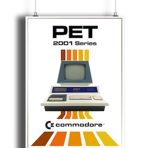 Commodore PET Series 2001 Retro Computer Art Print, Vintage Advertisement Portrait, Lustre Finish Wall Decor