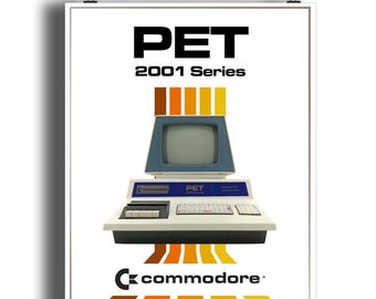 Impressão artística Commodore PET 2001: Retrato retrô de computador, acabamento brilhante