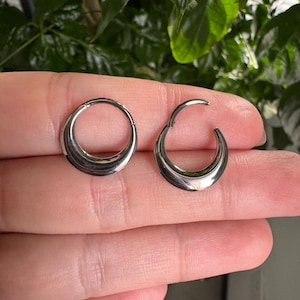 Piercing per setto nasale spesso in acciaio chirurgico 16G/Piercing per setto nasale con cerniera/Gioiello per setto nasale spesso/Piercing per setto nasale in argento/Cerchio per daith/Orecchino per cartilagine