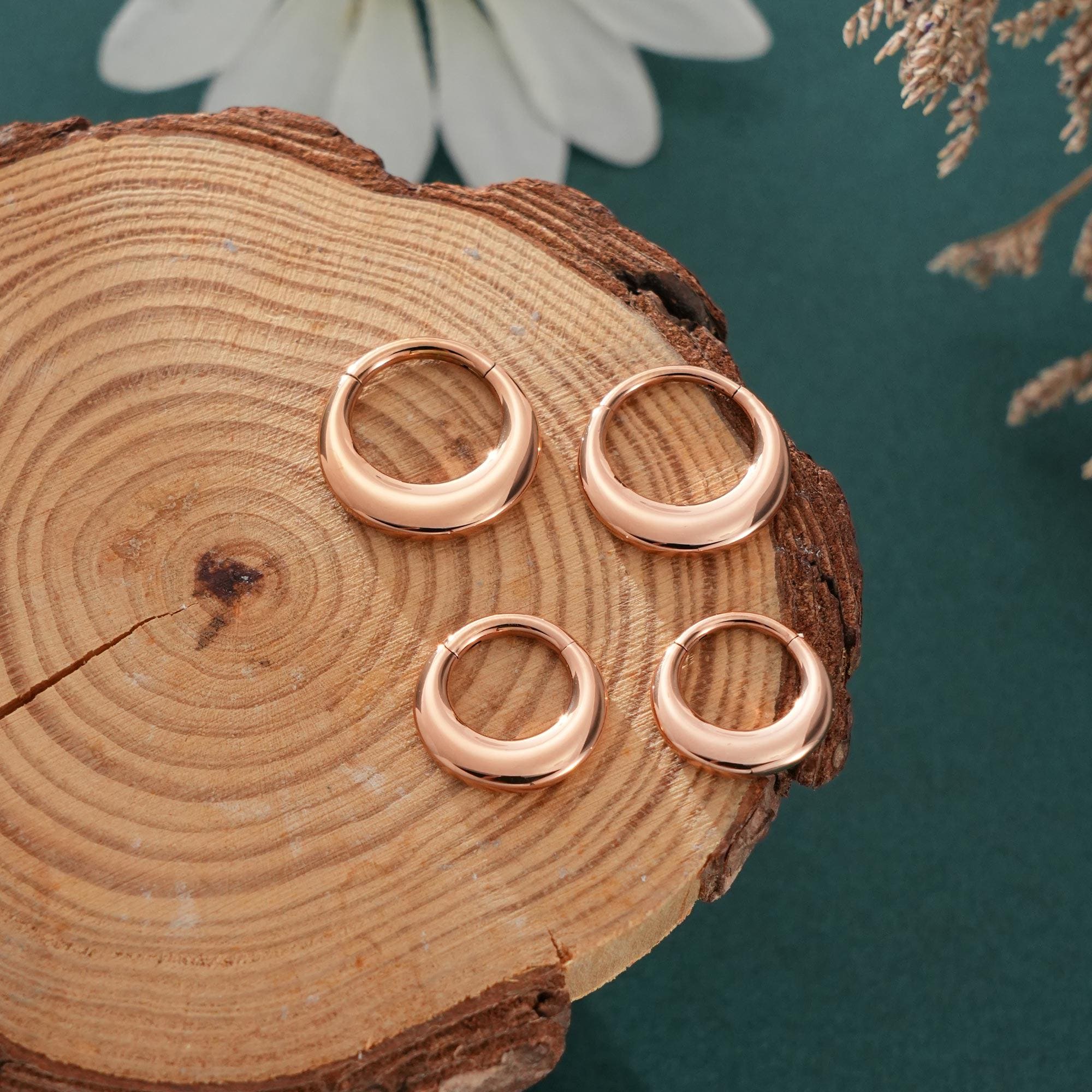 rose gold gold seamless septum ring