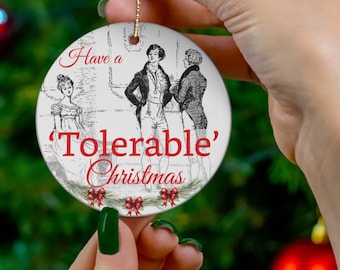 Pride And Prejudice Christmas Ornaments For Jane Austen Literary Bookish Gift Idea