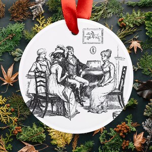 PRIDE AND PREJUDICE Jane Austen Unique Christmas Tree Ornaments Original 1894 Illustration book Quote 2.9in Teacher Gift Ideas 1 Chapter 44