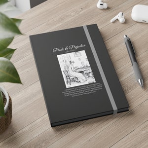 PRIDE & PREJUDICE Contrast Notebook - A Lined Ruled Journal For Jane Austen Fans, Original 1894 Illustration | Unique Lovely Fun Gift Ideas