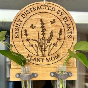 Propagation station, wood plant wall decor, personalized gift, gift idea for plant lovers, birthday gift, Christmas gift