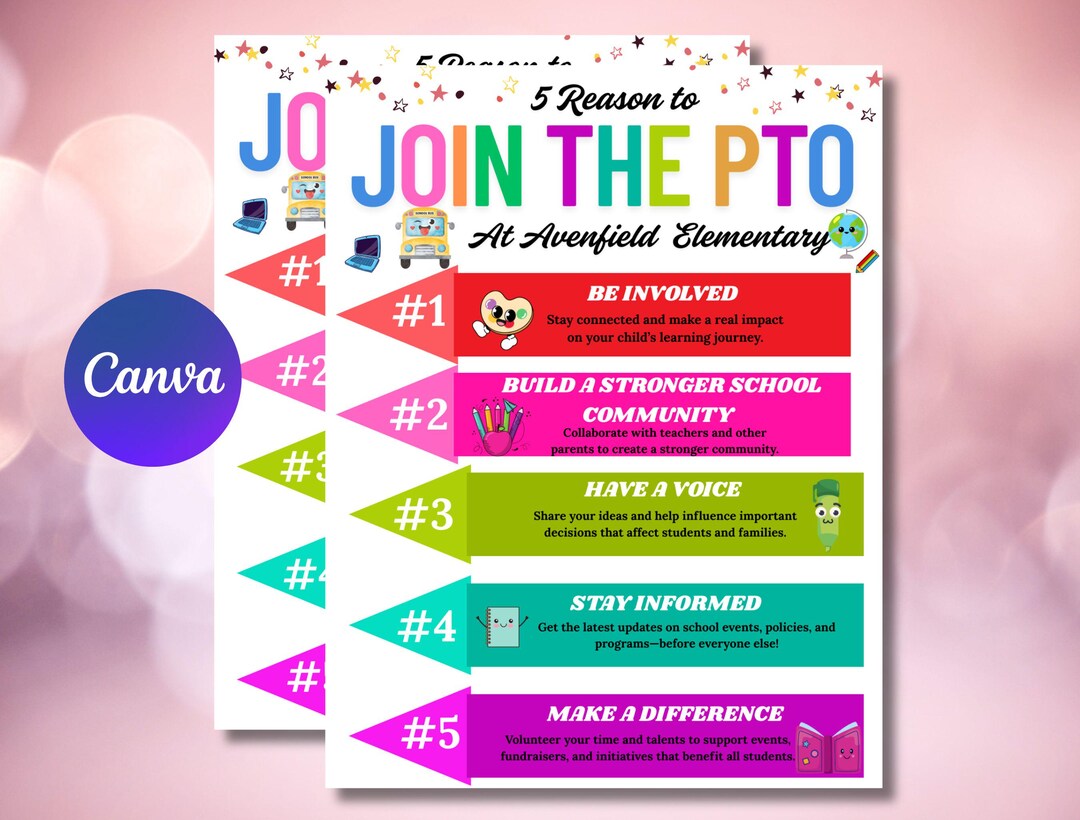 Buy Editable PTO PTA Flyer Template: School Volunteer Recruitment ...