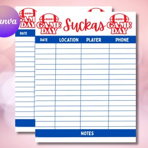 Baseball Snack Schedule Sign Up Sheet Editable Canva Template Printable