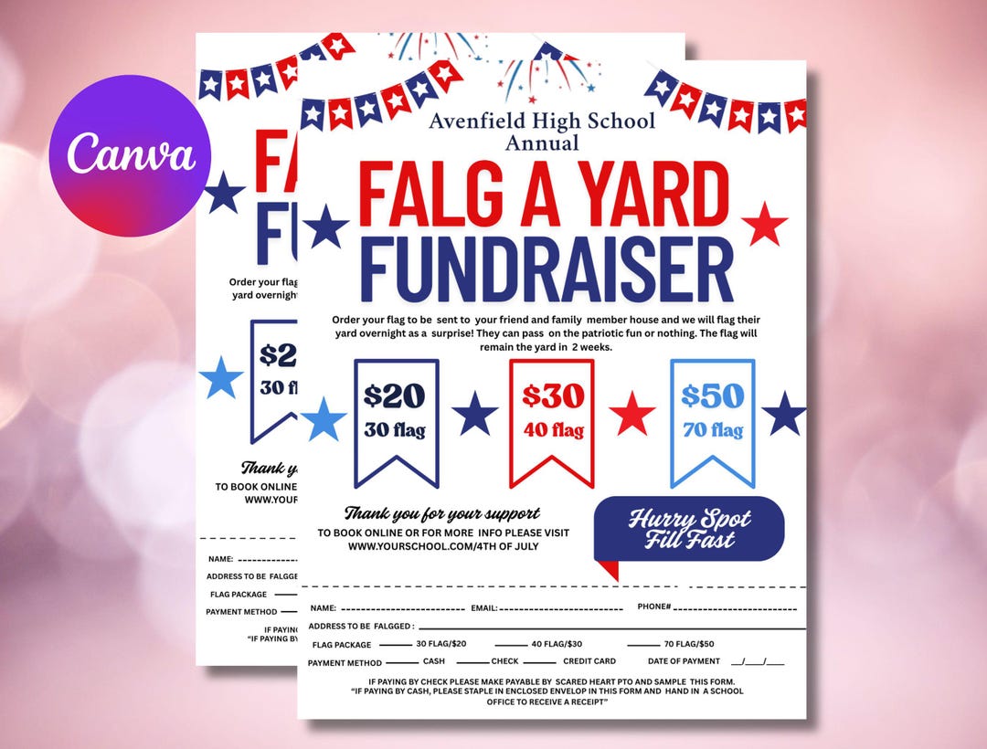 Flag My Yard Fundraiser, You've Been Flagged, Summer Fundraiser, July ...