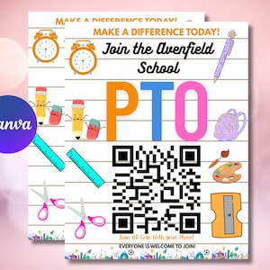 Editable Join the PTO Flyer Template | Canva Back to School Parent Recruitment Poster | Printable Become a PTA Member Invitation