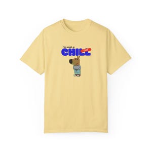 Unisex Chill Guys Tee| Dog Cartoon T-shirt, Funny Meme Shirt, TikTok Trending Meme Top, Gift For Him, Joke Shirt, Cool Dude T-shirt