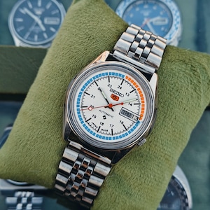 Ultra Rare Refurbished Seiko 5 Automatic Watch-1990s White Dial