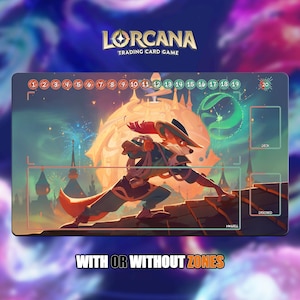 Robin HOOD | Lorcana Playmat - With or Without Zones | TCG Playmat | Trading Card Game Playmat | 14x24inch (60x35cm) | HD Print
