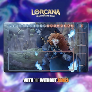 Merida | Lorcana Playmat - With or Without Zones | TCG Playmat | Trading Card Game Playmat | 14x24inch (60x35cm) | HD Print