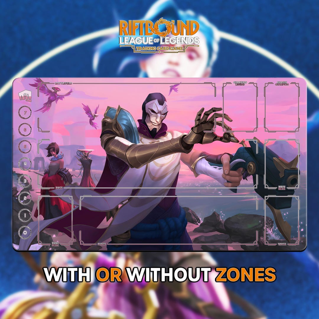 Jhin Playmat | Riftbound League of Legends TCG (24x14 Inches/600x350mm ...
