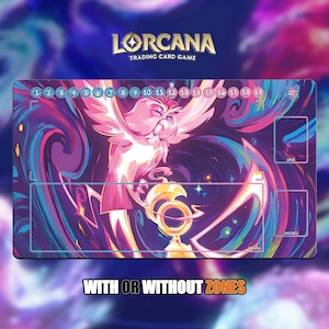 Archimedes | Lorcana Playmat - With or Without Zones | TCG Playmat | Trading Card Game Playmat | 14x24inch (60x35cm) | HD Print