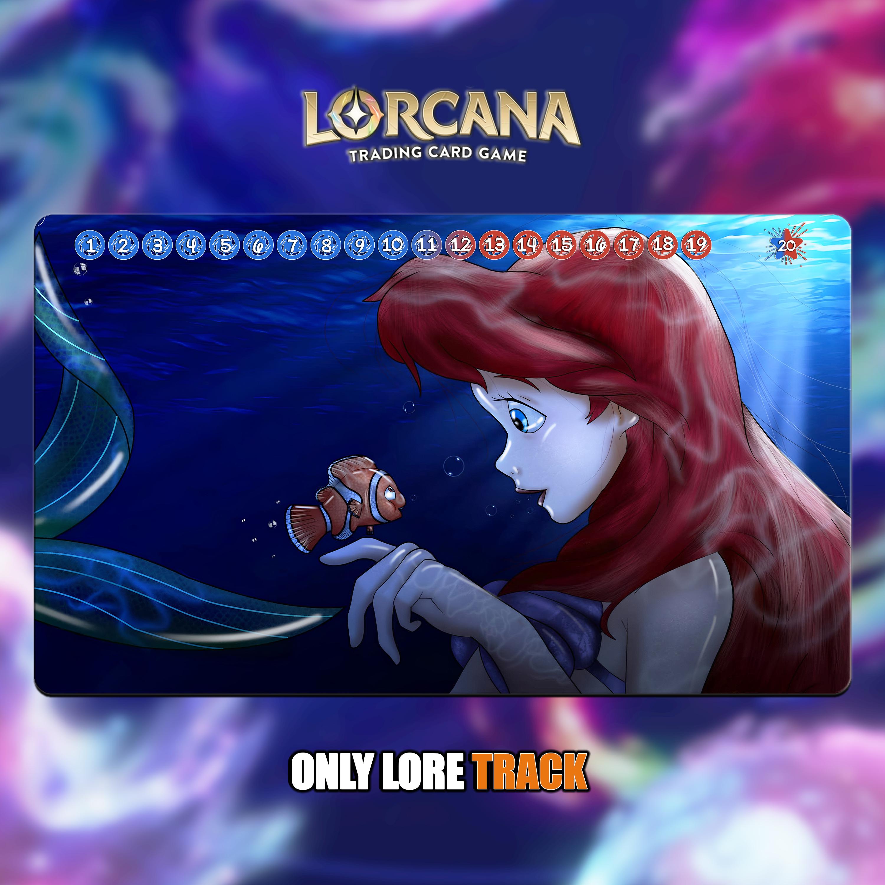 Ariel X Nemo | Lorcana Playmat - With or Without Zones | TCG Playmat ...