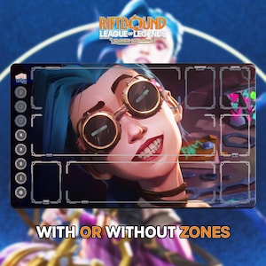 Arcane Jinx Playmat | Riftbound League of Legends TCG (24x14 inches) | Stitched Edges