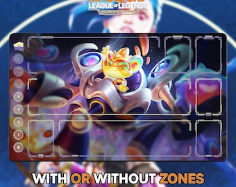 Tapete de juego Rumble / Riftbound League of Legends TCG (24 x 14 pulgadas/600 x 350 mm)