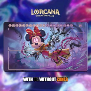 Minnie the Return | Lorcana Playmat - With or Without Zones | TCG Playmat | Trading Card Game Playmat | 14x24inch (60x35cm) | HD Print