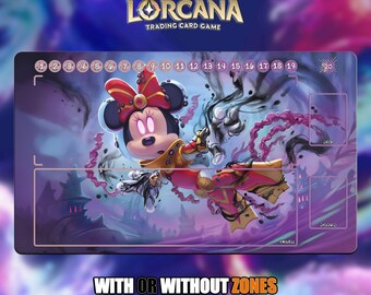 Minnie the Return | Lorcana Playmat - With or Without Zones | TCG Playmat | Trading Card Game Playmat | 14x24inch (60x35cm) | HD Print