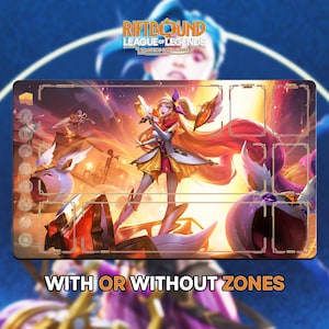 Star Guardian Seraphine Playmat | Riftbound League of Legends TCG (24x14 inches) | Stitched Edges