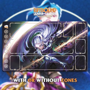 Spielmatte Riftbound | Diana - Hohn des Mondes | League of Legends Sammelkartenspiel (24"x14"/ 60 x 35 cm)