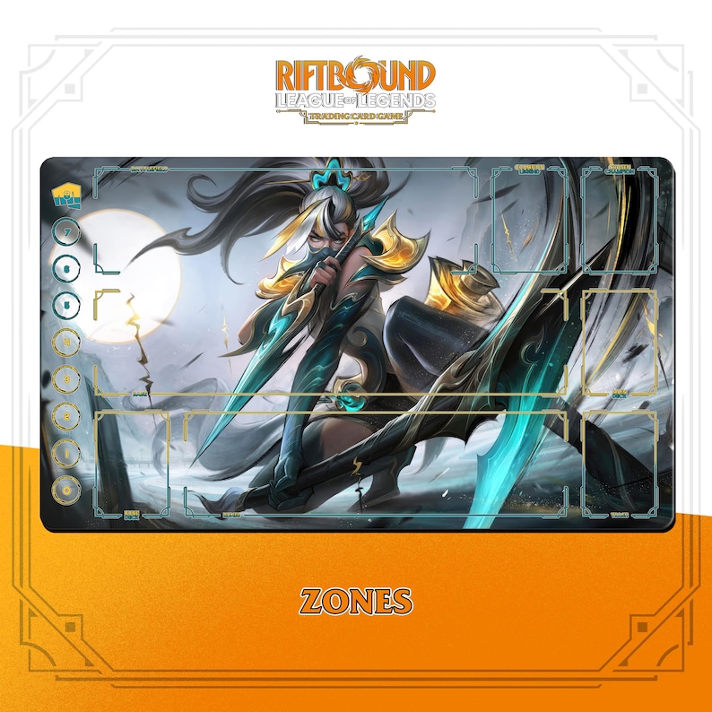 Akali Caligraphia Playmat | Riftbound League of Legends TCG (24x14 ...
