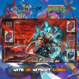 MTG X TMNT Playmat TCG | Turtle of War | (24x14 inches/600x350mm)