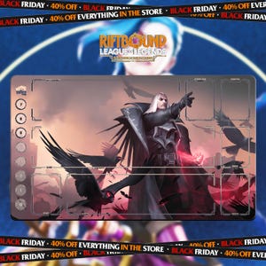 Swain Playmat | Riftbound League of Legends TCG (24x14 inches) | Stitched Edges