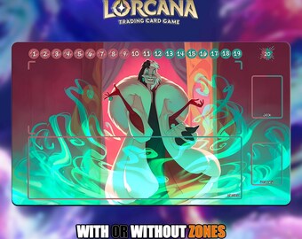 Cruella de Vil | Lorcana Playmat - With or Without Zones | TCG Playmat | Trading Card Game Playmat | 14x24inch (60x35cm) | HD Print