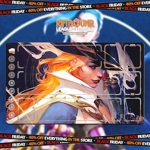 Miss Fortune - Bounty Hunter Playmat | Riftbound League of Legends TCG (24x14 inches) | Stitched Edges