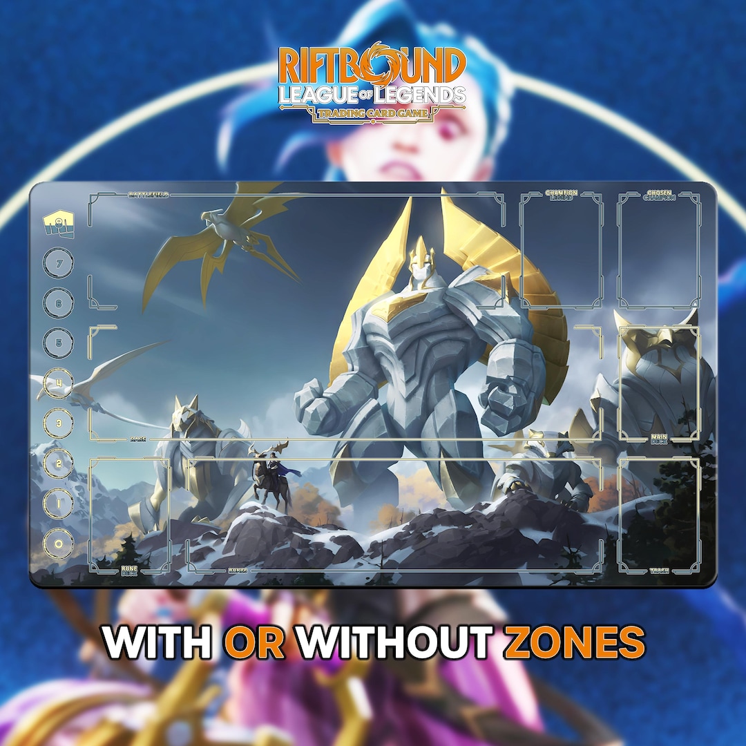 Galio Playmat | Riftbound League of Legends TCG (24x14 Inches/600x350mm ...