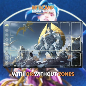 Galio Playmat | Riftbound League of Legends TCG (24x14 inches) | Stitched Edges