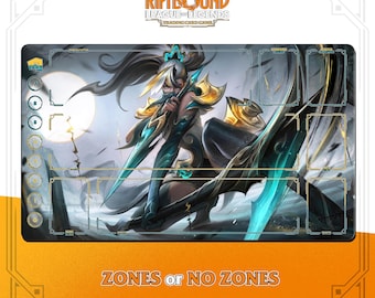 Akali Caligraphia Playmat | Riftbound League of Legends TCG (24x14 inches/600x350mm)
