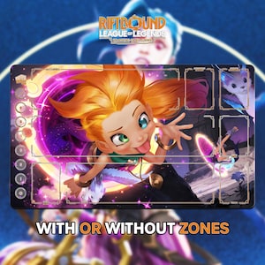 Zoe Playmat | Riftbound League of Legends TCG (24x14 inches) | Stitched Edges