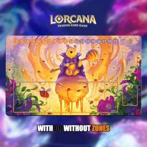 Winnie the POOH | Lorcana Playmat - With or Without Zones | TCG Playmat | Trading Card Game Playmat | 14x24inch (60x35cm) | HD Print