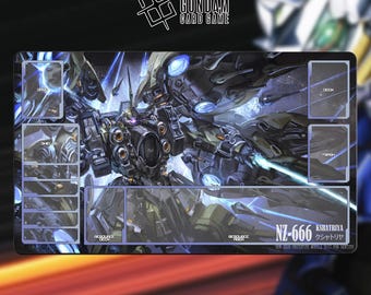 Gundam TCG Playmat | NZ-666 Kshatriya | 14x24inch (60x35cm) | Stitched Edge