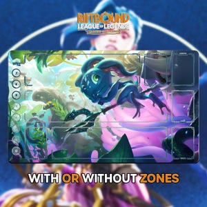 Fizz Playmat | Riftbound League of Legends TCG (24x14 inches) | Stitched Edges