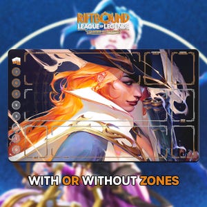 Miss Fortune - Bounty Hunter Playmat | Riftbound League of Legends TCG (24x14 inches) | Stitched Edges