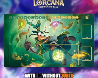 Goody - Emerald Champion | Lorcana Playmat - With or Without Zones | TCG Playmat | Trading Card Game Playmat | 14x24inch (60x35cm)