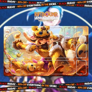 Neeko Beeko Playmat | Riftbound League of Legends TCG (24x14 inches) | Stitched Edges